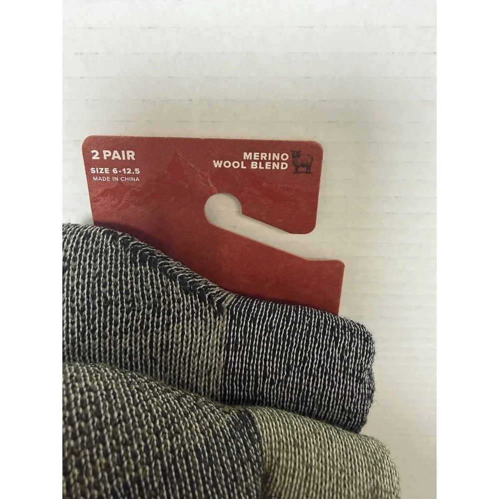 Gold Toe Signature Heavyweight Boot Socks Merino Wool Blend 2 Pair Size 6-12.5
